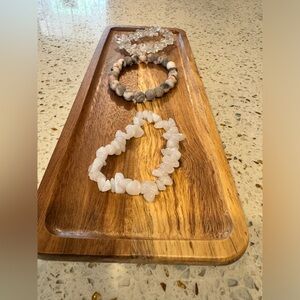 Set of 3 New Beaded Stretchy Bracelets - #5